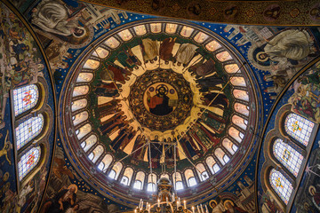 Naklejka premium Interior of the Orthodox Cathedral of the Holy Trinity, in Sibiu, Romania.