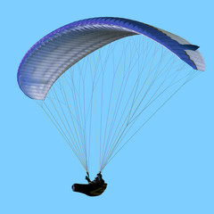 Beautiful paraglider in flight. isolated