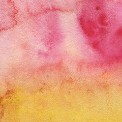 Bright colorful watercolor paper textures on white background. Chaotic abstract organic design.