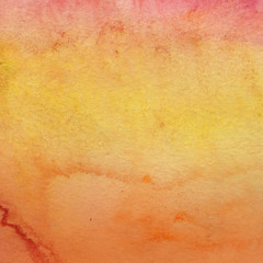 Bright colorful watercolor paper textures on white background. Chaotic abstract organic design.