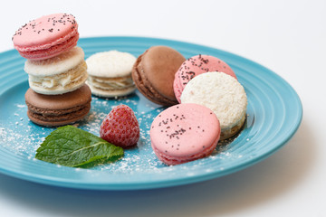 macron assorted on white background