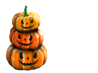 Trois citrouille d'Halloween
