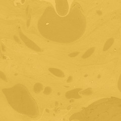 Yellow marble ink paper textures on white background. Chaotic abstract organic design.