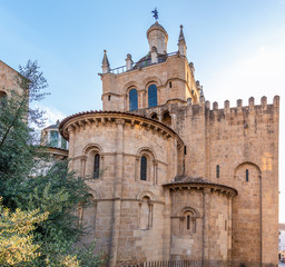 Fototapeta premium View of Old Cathedral of Sé Velha in Old Town of Coimbra