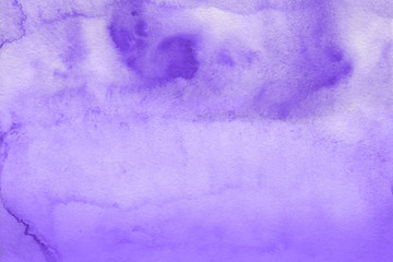 Violet watercolor and ink paper textures on white background. Chaotic stylish abstract organic design.