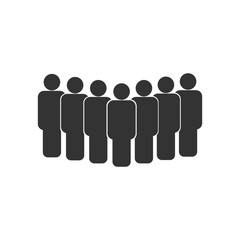 business people group icon isolated on white background. business organization teamwork with manager and staff.