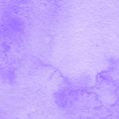 Violet watercolor paper textures on white background. Chaotic abstract organic design.