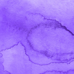 Violet watercolor paper textures on white background. Chaotic abstract organic design.