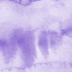 Violet watercolor paper textures on white background. Chaotic abstract organic design.