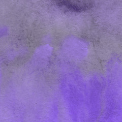 Violet watercolor paper textures on white background. Chaotic abstract organic design.