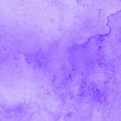 Fototapeta premium Violet watercolor paper textures on white background. Chaotic abstract organic design.