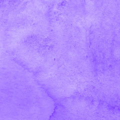 Violet watercolor paper textures on white background. Chaotic abstract organic design.
