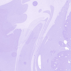 Fototapeta na wymiar Violet marble ink paper textures on white background. Chaotic abstract organic design. 