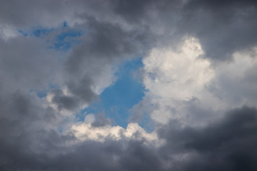 dramatic sky with clouds