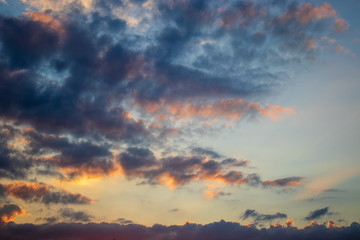 dramatic sky with clouds
