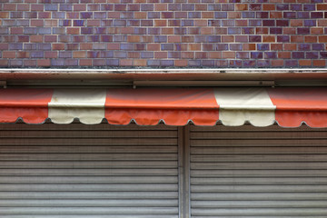 Retro image of old shop exterior  