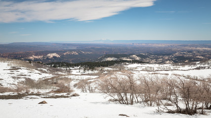 Fototapeta na wymiar Utah Landscape Snow