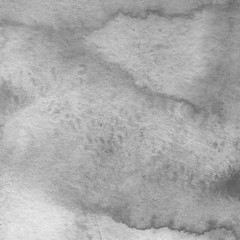 Naklejka premium Silver watercolor background on white paper. Paint leaks and ombre effects. 