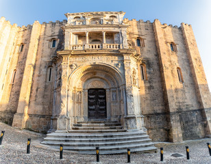 Obraz premium View of Old Cathedral of Sé Velha in Old Town of Coimbra