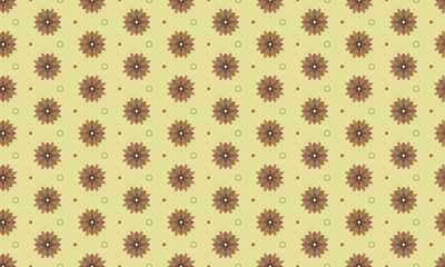 Tropical Pattern On Yellow Background
