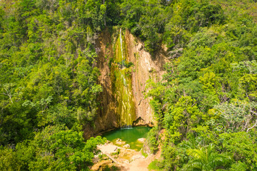 Plakat aerial view of El Limon waterfall