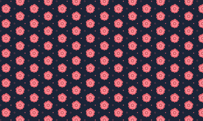 Red Flower Pattern Background