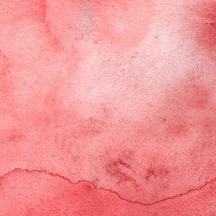 Red watercolor texture with abstract washes and brush strokes on the white paper background.