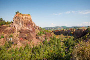 Fototapeta na wymiar view of extinct racos volcano in brasov county romania