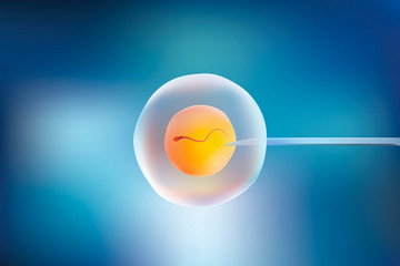 One sperm is human semen. In the white back