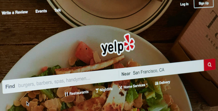 Yelp Home Page