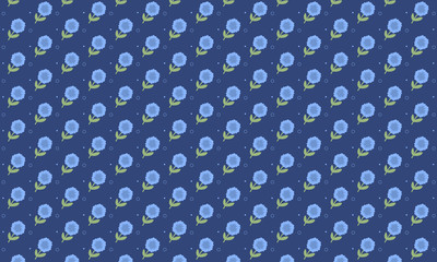 Fototapeta na wymiar Light Blue Flower Pattern Background