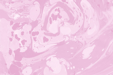 Pink marble ink paper textures on the white background. Chaotic abstract organic design.	