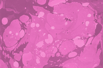 Pink marble ink paper textures on the white background. Chaotic abstract organic design.	