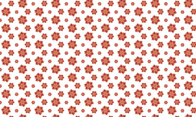 Orange Flower Seamless Pattern Background