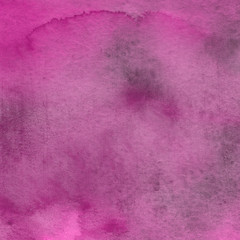 Pink watercolor abstract background with waves and strokes on white paper background. Trendy look. Chaotic abstract organic design.