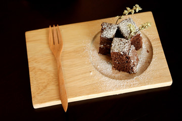 chocolate cake on a plate