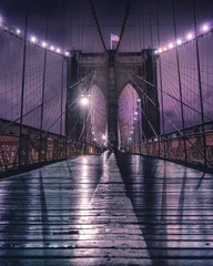 Fototapeten Brooklyn Bridge in New York City at Night © Kevin