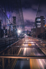 Brooklyn Bridge in New York City at Night