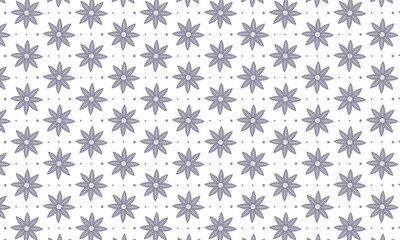Colorful Flower Pattern On White Background