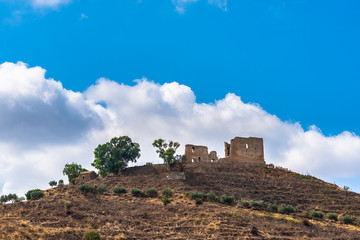 Picturesque View of Mazzarino Medieval Castle, Caltanissetta, Sicily, Italy, Europe