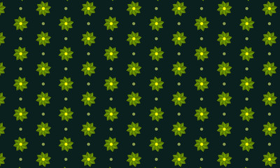 Floral Pattern On Dark Background