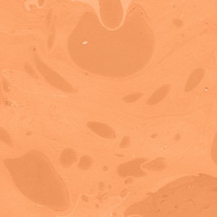 Orange marble ink paper textures on white background. Chaotic abstract organic design.