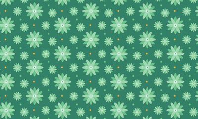 Floral Pattern On Dark Background
