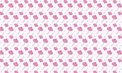 Pink Cape Primrose Flower Pattern Background