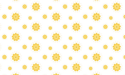 Yellow Flower Pattern Background 