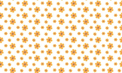 Yellow Cosmos Flower Pattern Background