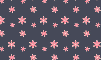 Fototapeta na wymiar Pink Mirabilis Flower Pattern Background