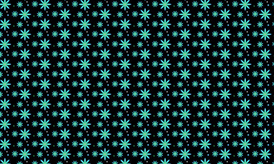 Floral Pattern On Dark Color Background