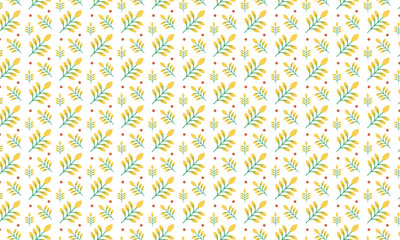 Yellow Comfrey Leaves Pattern Background
