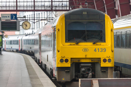 antwerp, flandern/belgium - 14 04 19 : SNCB train in antwerp belgium